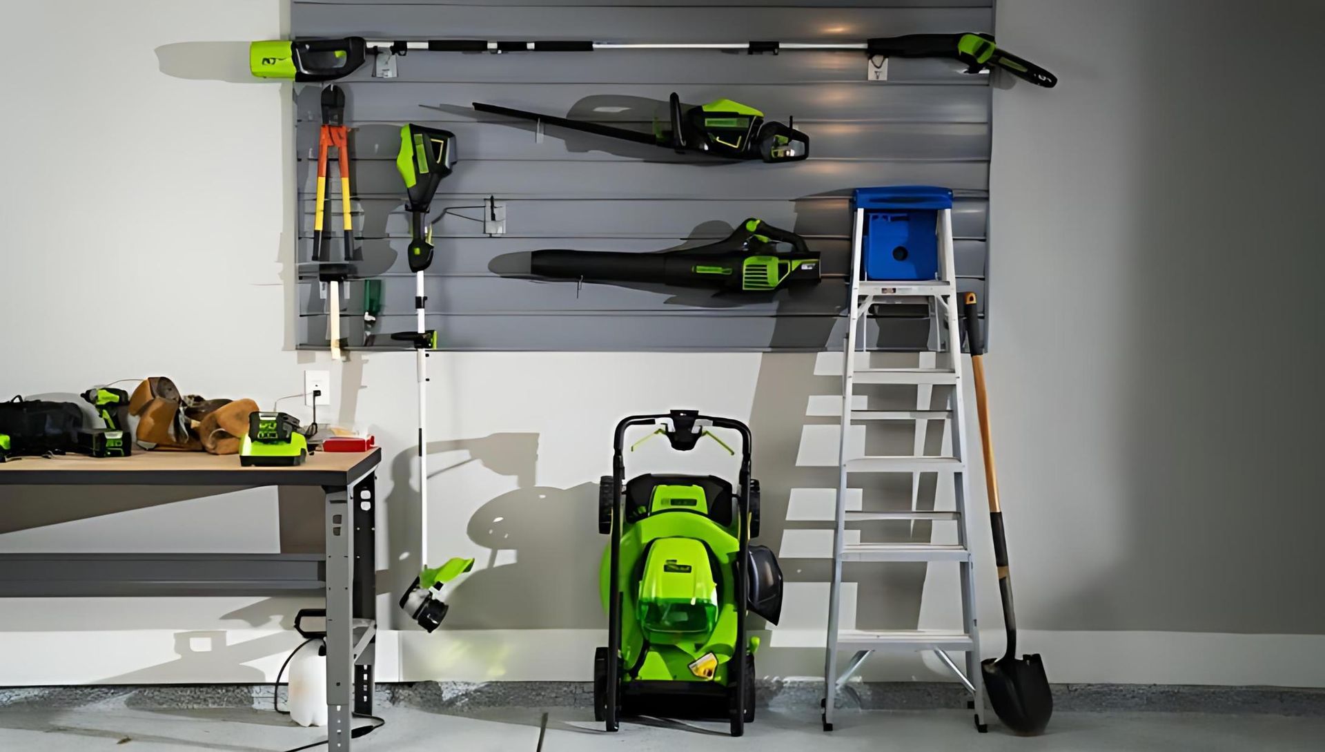 A Garage Filled With Tools and a Ladder — Diamond Service Centre In Lismore, NSW