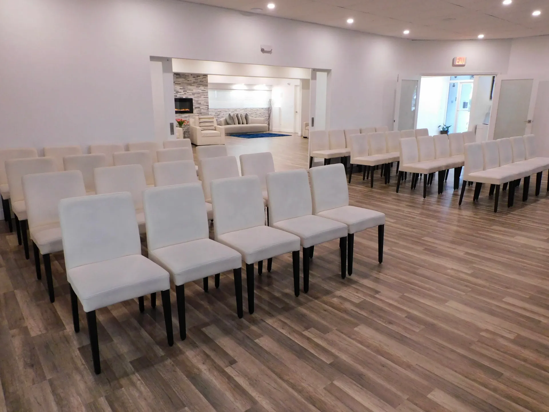Serenity Funeral Home reception room in North Lauderdale
