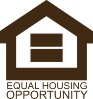 Equal Housing Opportunity logo with a house outline and centered equal sign in brown.