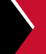 Black and red geometric logo with a white diagonal accent