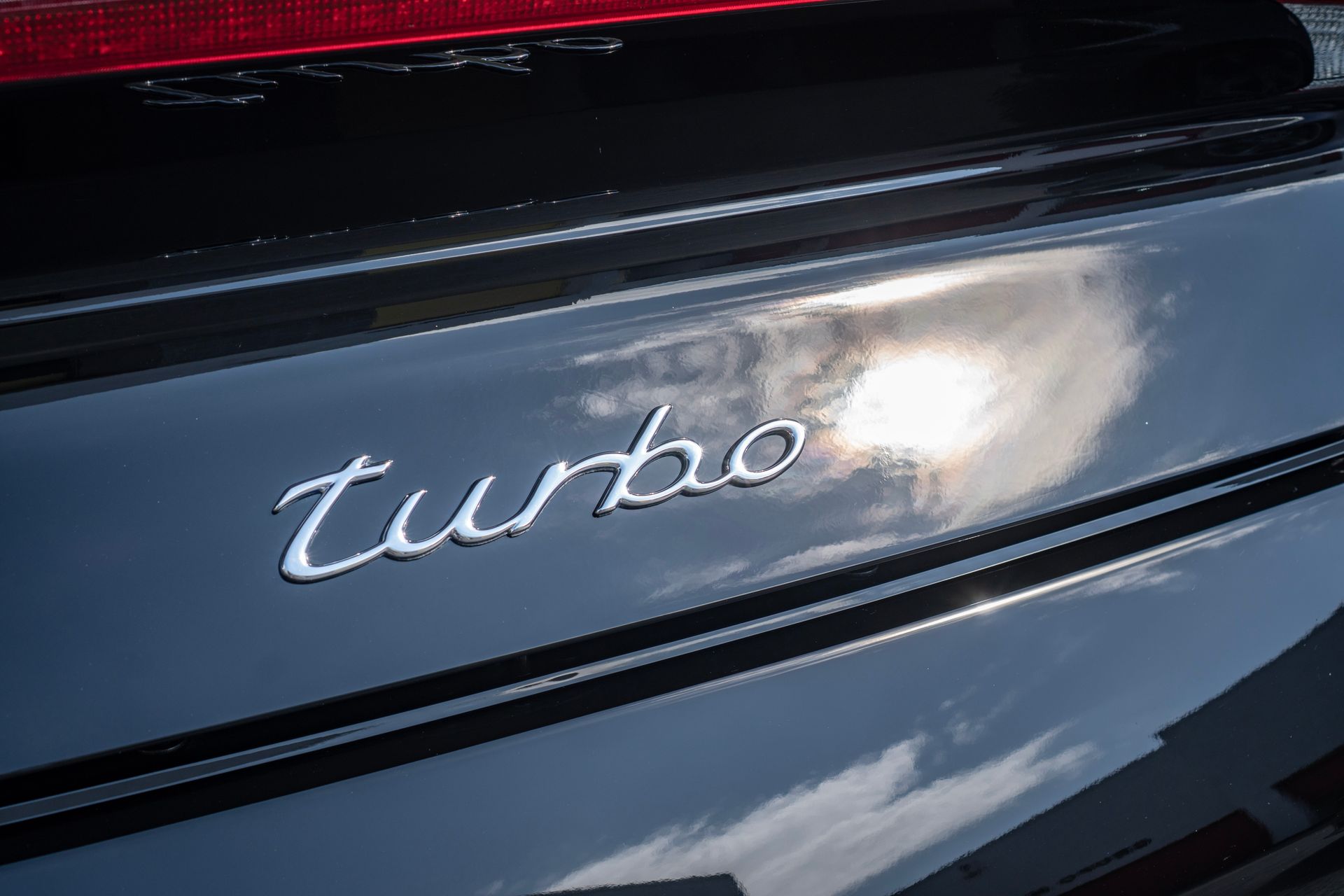 Black car rear with 