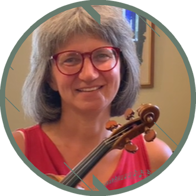 Rachael holding violin