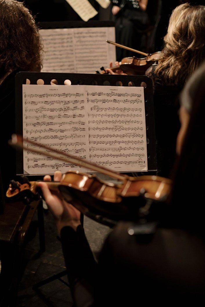 violin and notes