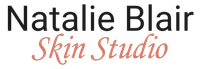 A logo for Natalie Blair Skin Studio is shown on a white background. A logo for Natalie Blair Skin Studio is shown on a white background.