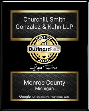 Plaque for Churchill, Smith, Gonzalez & Kuhn LLP, Plaque for Churchill, Smith, Gonzalez & Kuhn LLP,