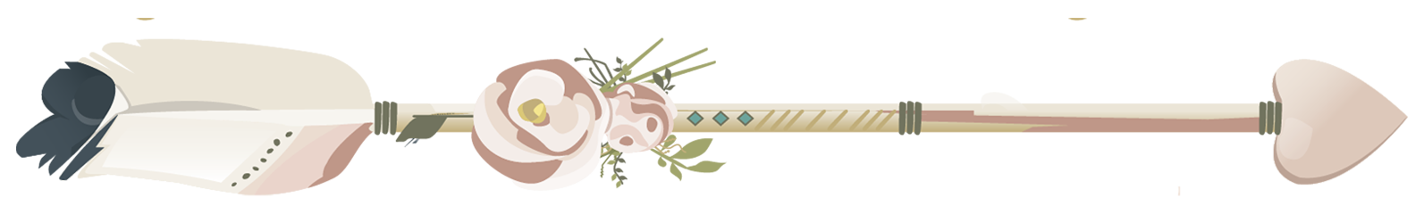 A blurred image of a feather, arrow, and flowers on a white background. A blurred image of a feather, arrow, and flowers on a white background.