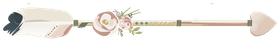 A blurred image of a feather, arrow, and flowers on a white background. A blurred image of a feather, arrow, and flowers on a white background.