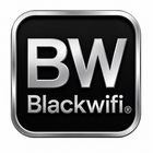 Logotipo de Blackwifi con letras BW plateadas sobre un fondo cuadrado redondeado negro.