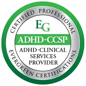 A certified professional adhd-ccsp evergreen certifications logo