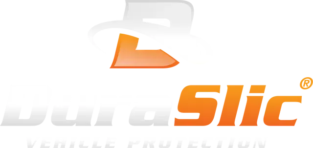 A logo for dura slick is shown on a white background