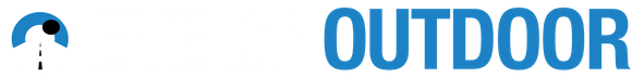 Blue umbrella icon next to the word “OUTDOOR” in blue text