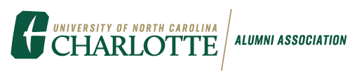 University of North Carolina Charlotte Alumni Association logo on white background