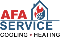 A logo for a company called afa service cooling and heating in Buda Texas