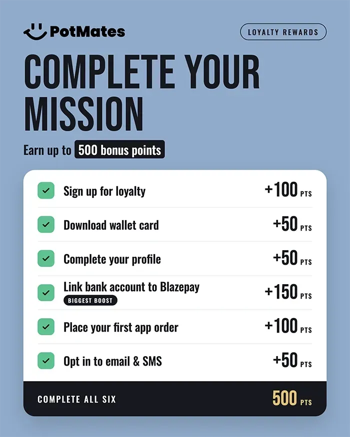 complete your mission earn extra points - tiers of points