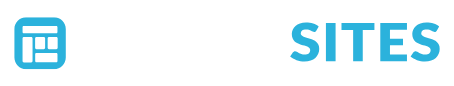 Blue grid icon and the word SITES in blue text.