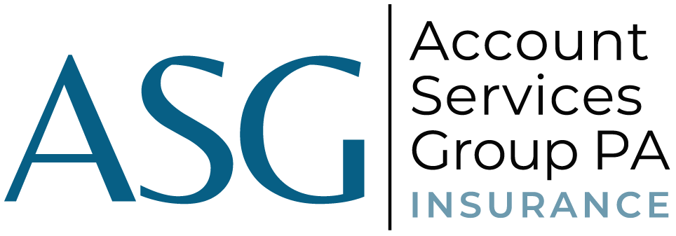 A logo for a company called account services group