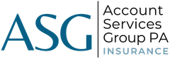 A logo for a company called account services group