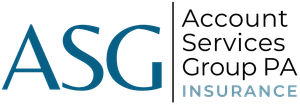 A logo for a company called account services group