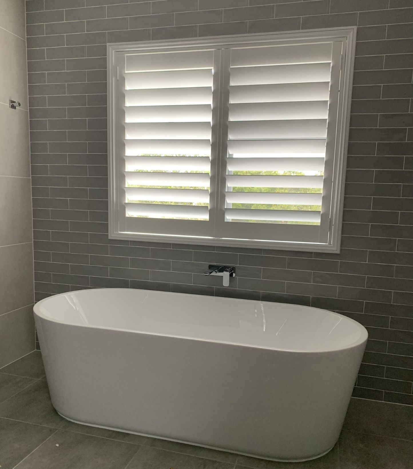 Window Shutters & A Bathtub — Studio Curtains & Blinds in Mount Gravatt, QLD