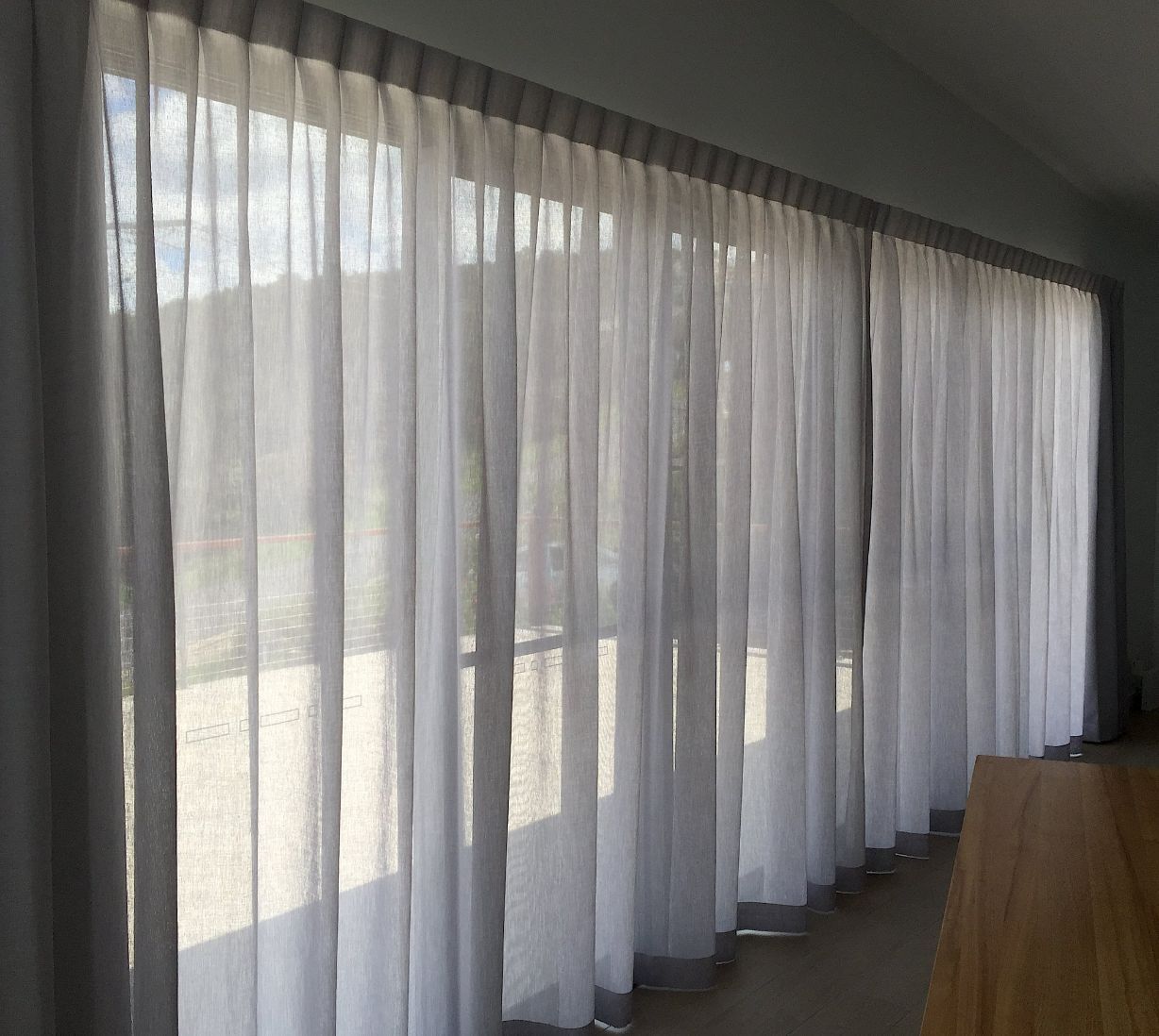 White Sheer Curtains — Studio Curtains & Blinds in Mount Gravatt, QLD