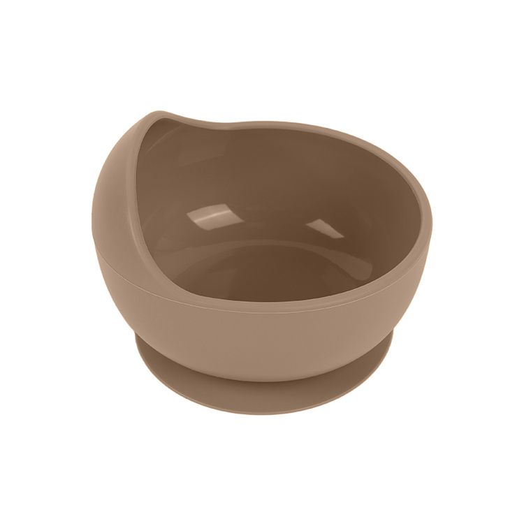 Suction Feeding Bowl BPA-Free Khaki