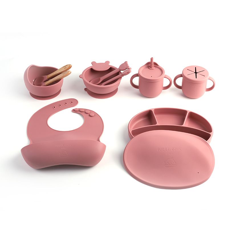Baby Feeding Set Dark Red