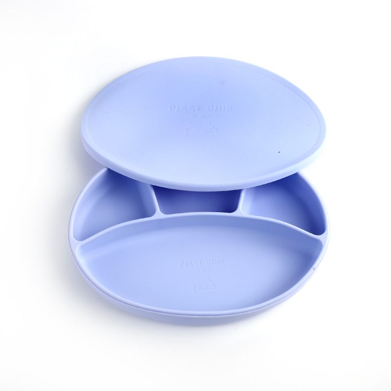 Silicone Baby Food Plates Light Purple