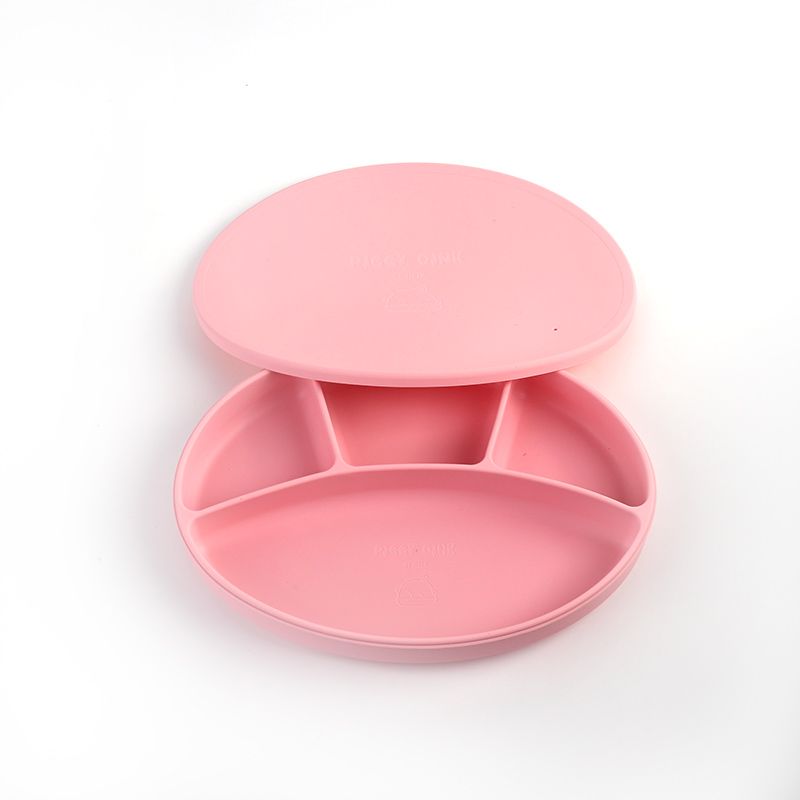 Silicone Baby Food Plates Pink