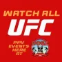 Watch All UFC Red UFC promo with “Watch All UFC PPV Events Here at DOGZ” text and a skull logo
