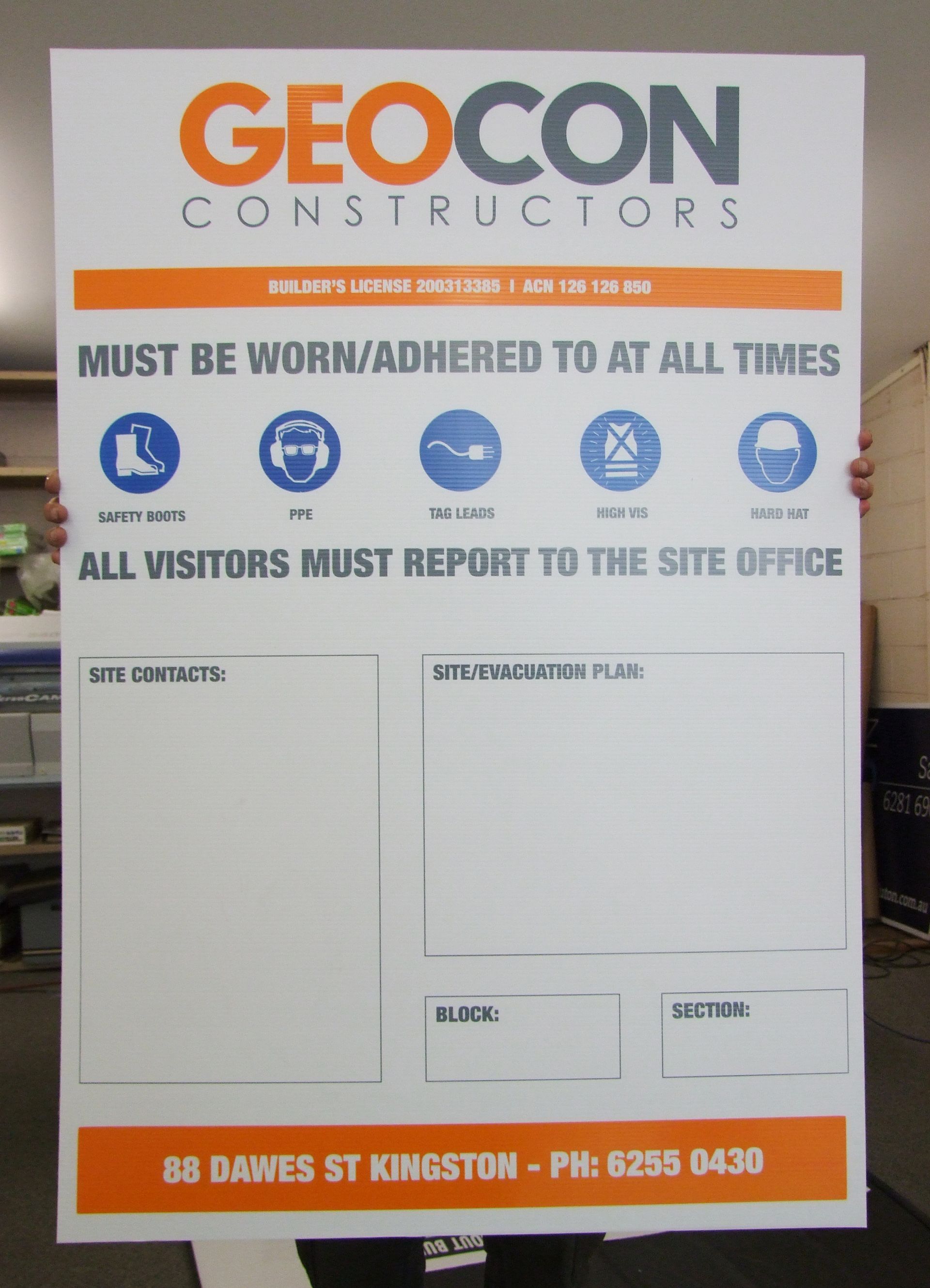 Building and Construction Signs | Inkline Print and Signs