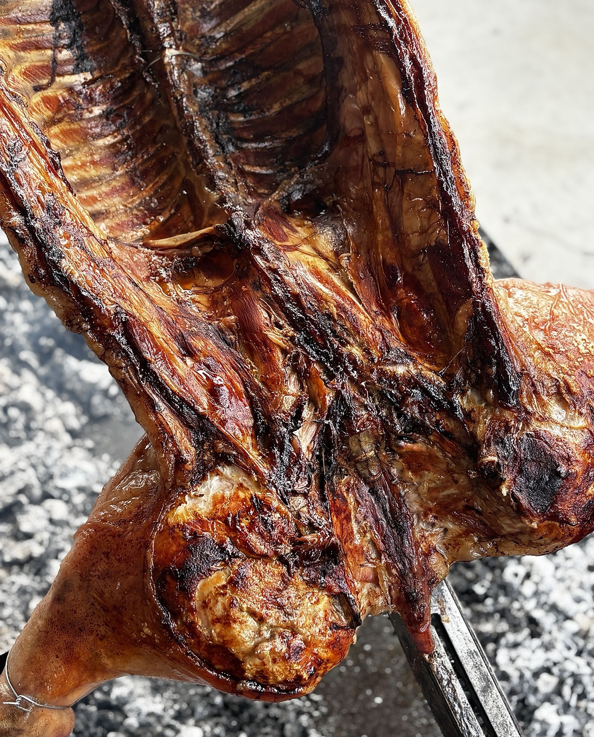 Asado cooking