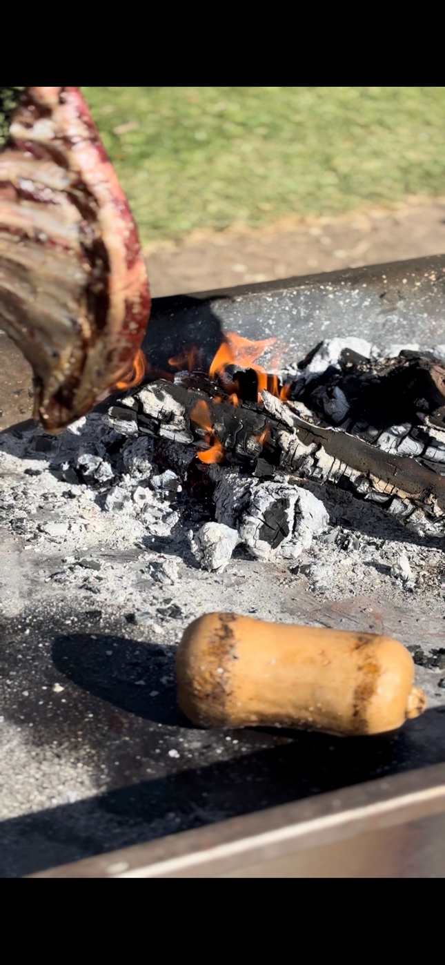 Asado cooking