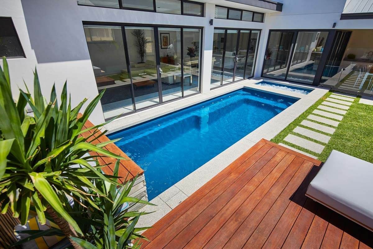 Modern Backyard With a Small Rectangular Pool in Bundaberg
