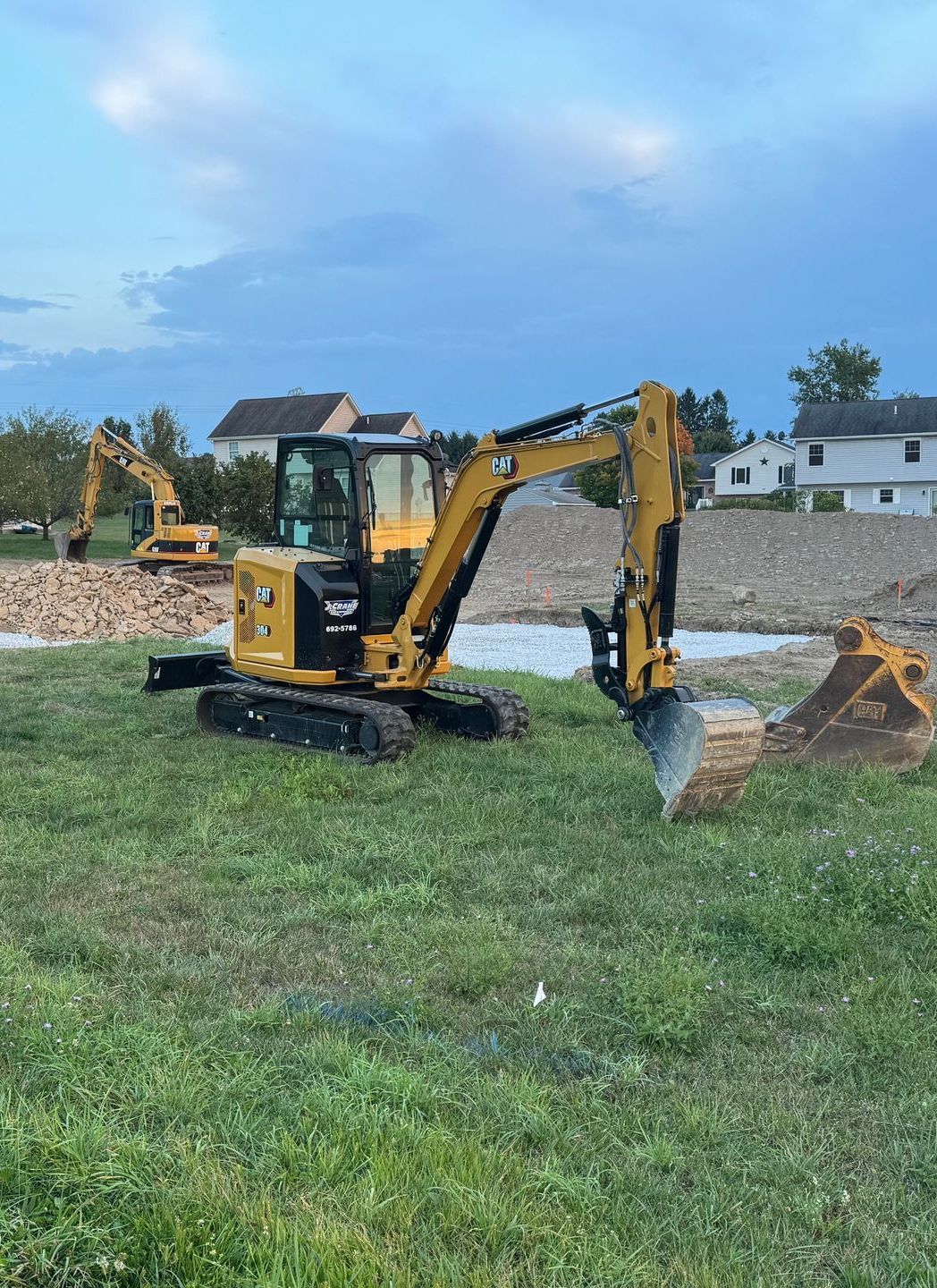 2 backhoe in the forest