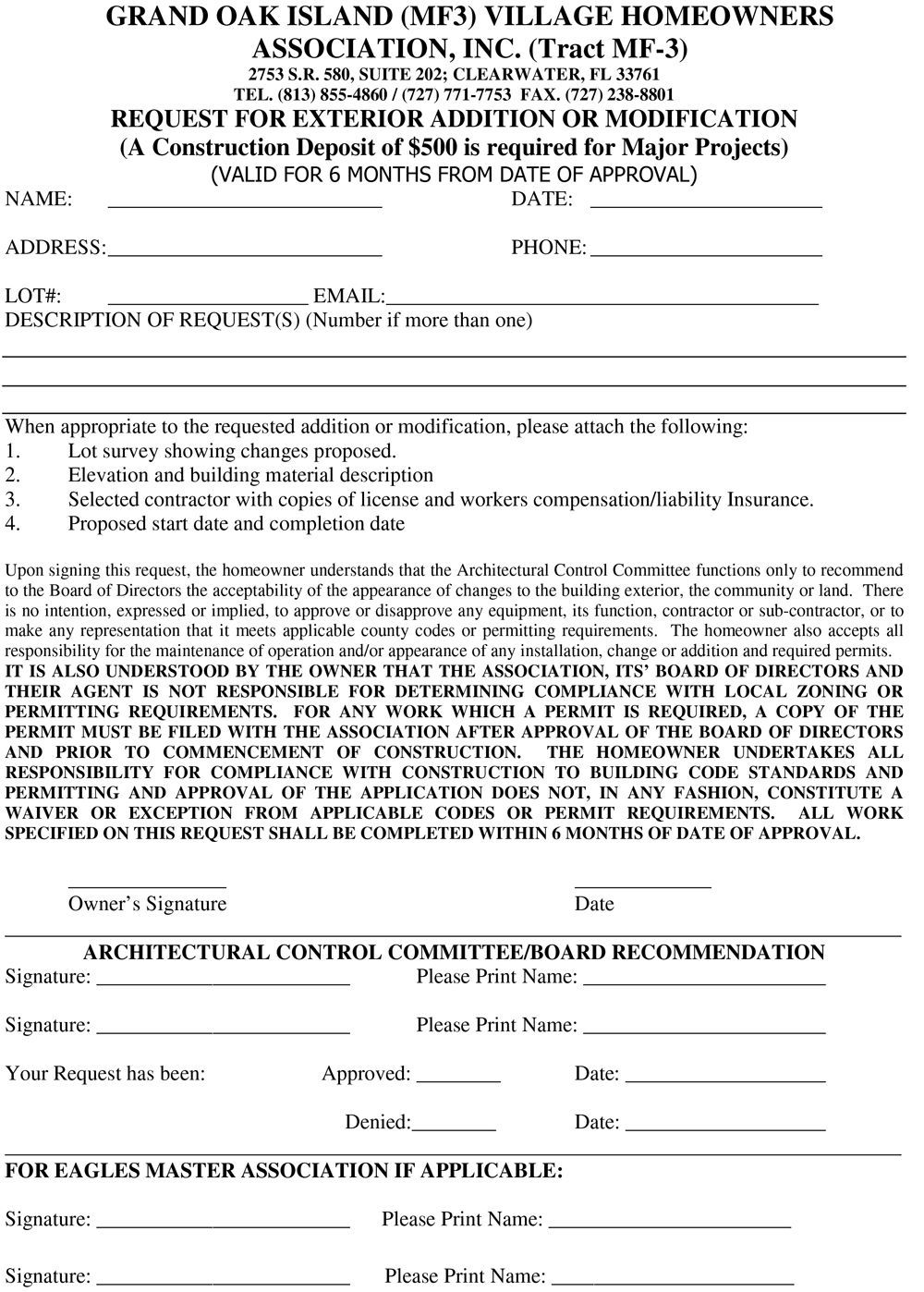 ACC request form