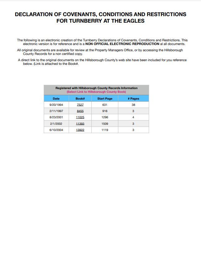 Declaration of Covenants & Restrictions Turnberry (searchable)