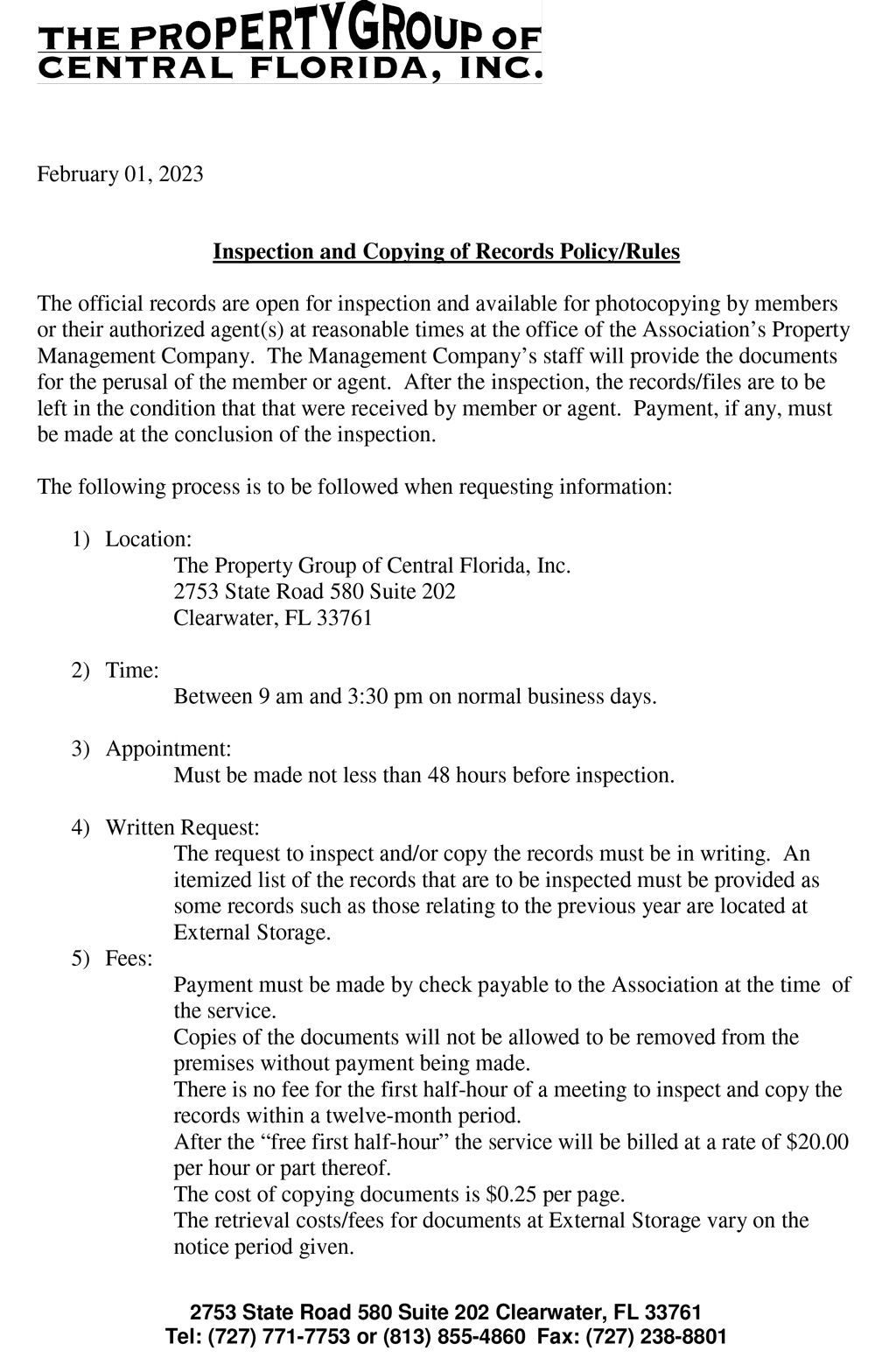 The property group of central florida , inc. is a company in florida.