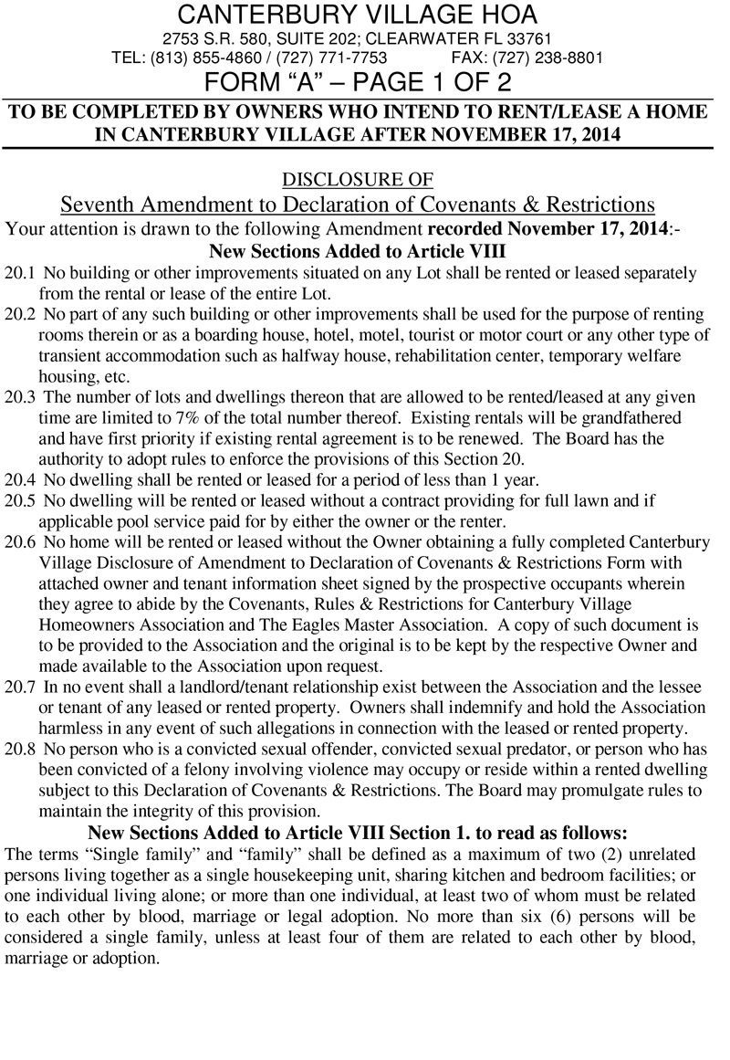 Rental Registration Form A & Rental Disclosures_effective Nov 17 2014