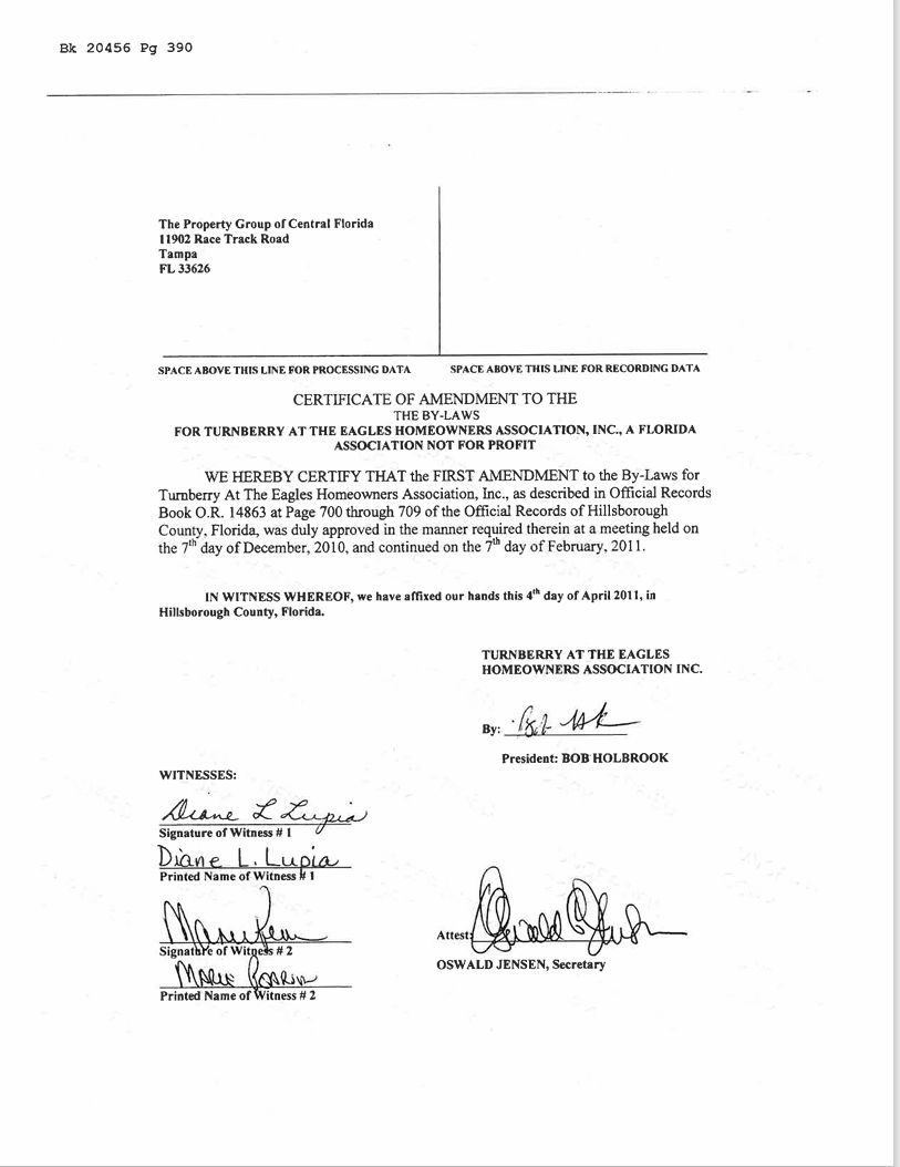 A legal document with text, signatures, and a stamp from a court in Wyoming County, PA, dated February 2021.