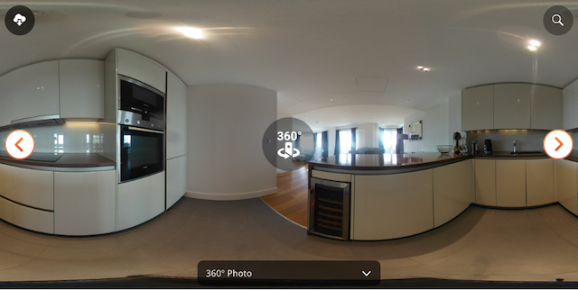 360° photo of a kitchen taken for a property check-in report