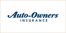 Auto-Owners Insurance logo: Blue cursive 