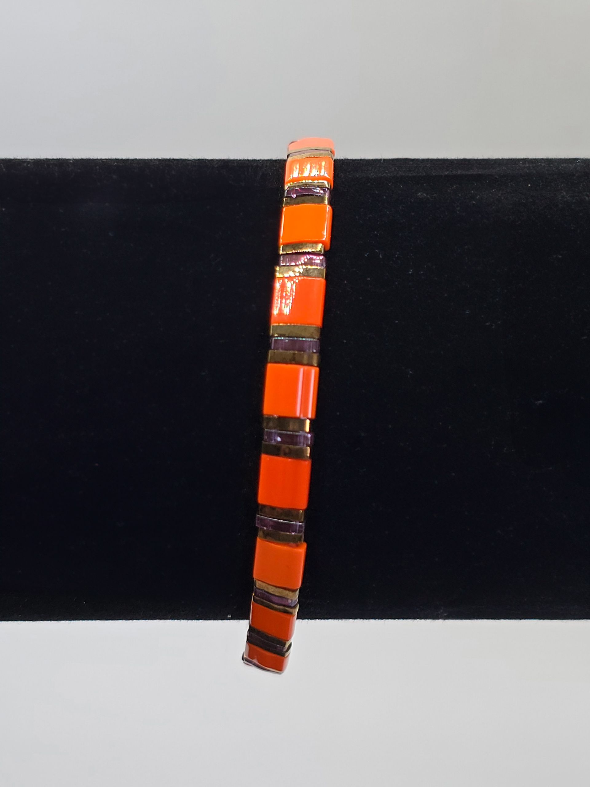 Oranje en bronze armband