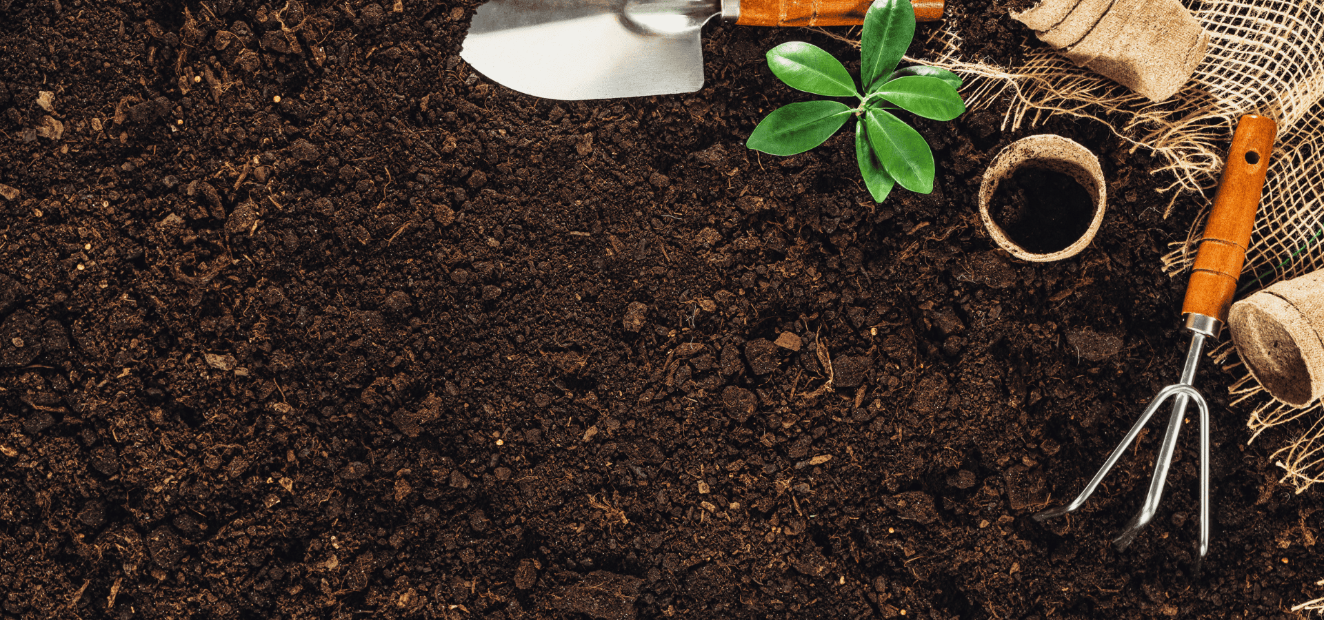 Nutrient-rich soil ready for use for a sustainable landscape
