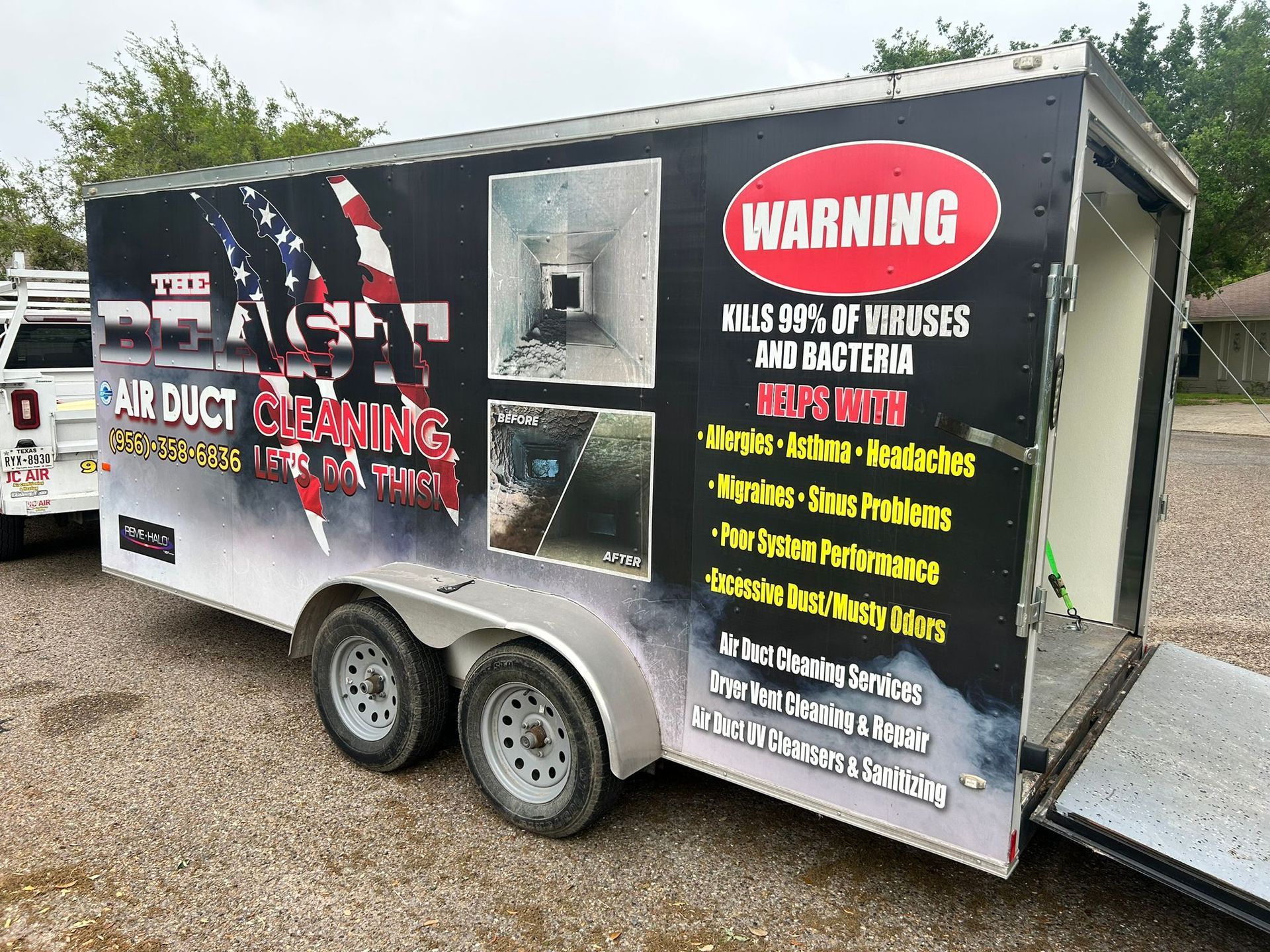 A trailer with