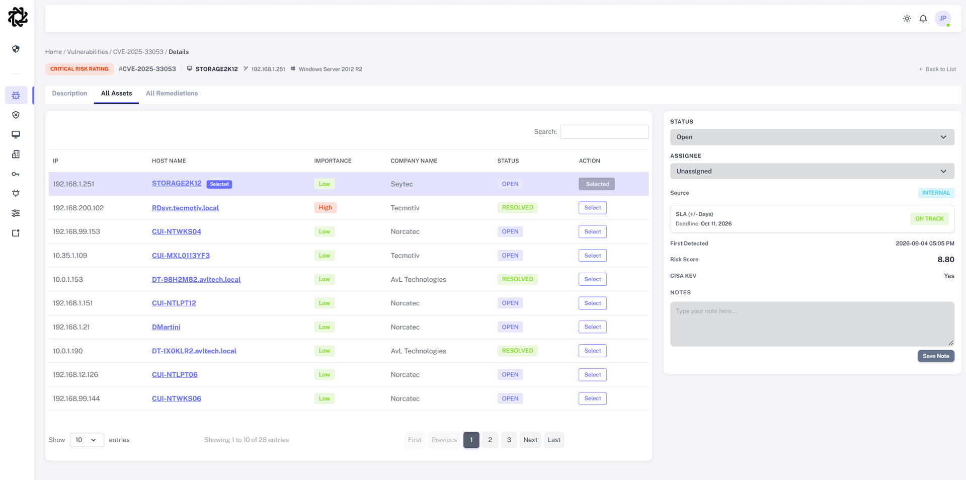 ShellProof asset-level remediation tracking