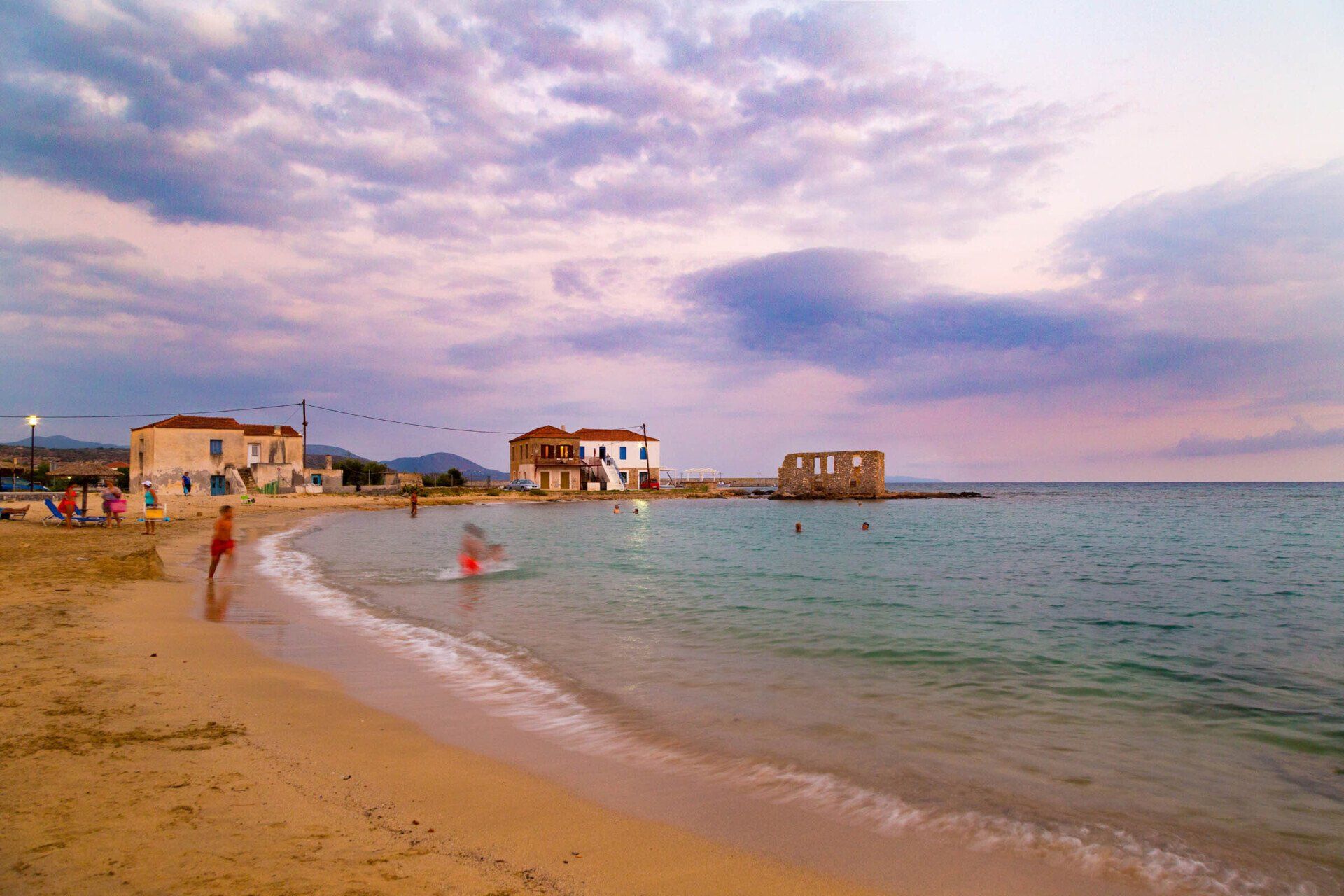 Evening swimmer in the Peloponnese, Greece