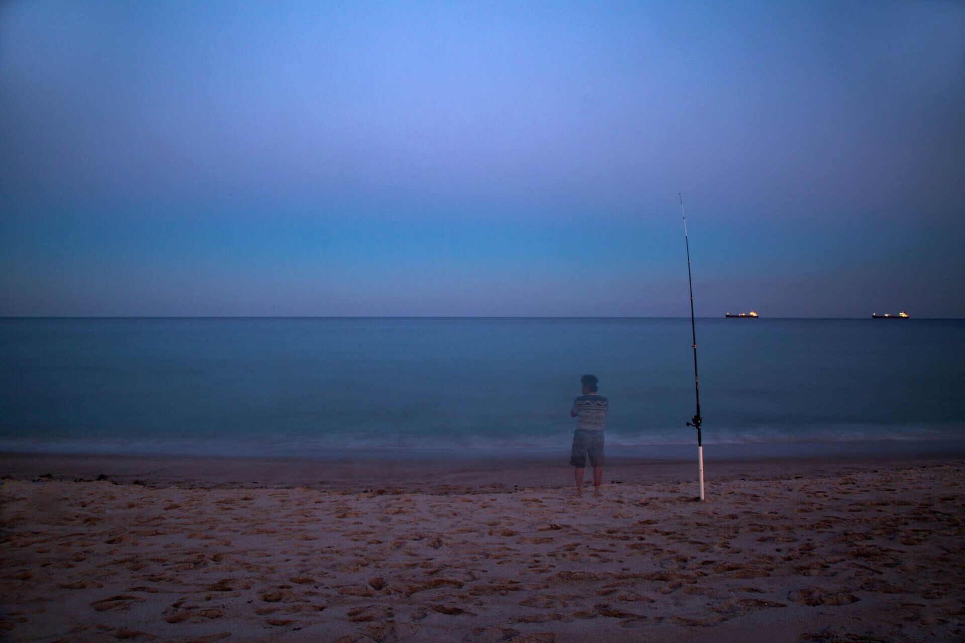 Fisherman on the water in South Florida