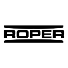 A black and white logo for roper on a white background.