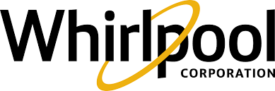 The whirlpool corporation logo is black and yellow on a white background.