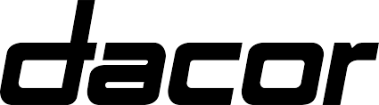 The word dacor is written in black on a white background.